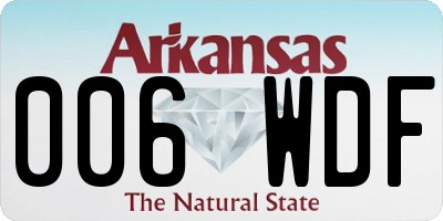 AR license plate 006WDF