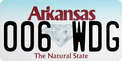 AR license plate 006WDG