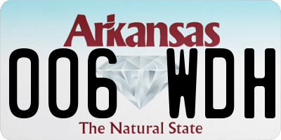 AR license plate 006WDH