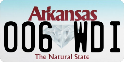 AR license plate 006WDI