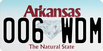 AR license plate 006WDM