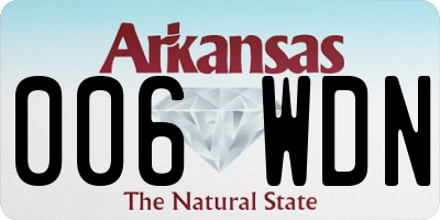 AR license plate 006WDN