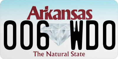 AR license plate 006WDO