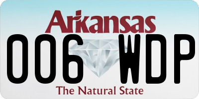 AR license plate 006WDP