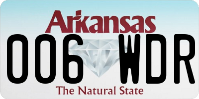 AR license plate 006WDR