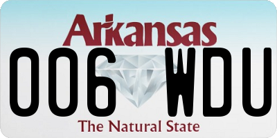 AR license plate 006WDU