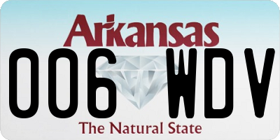 AR license plate 006WDV