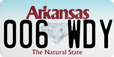 AR license plate 006WDY