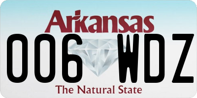 AR license plate 006WDZ