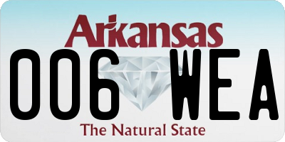 AR license plate 006WEA