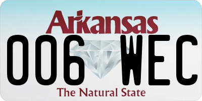 AR license plate 006WEC