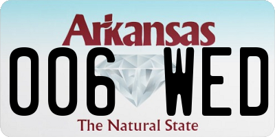 AR license plate 006WED