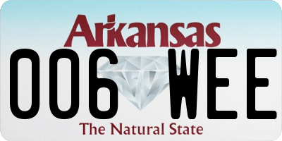 AR license plate 006WEE