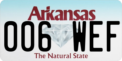 AR license plate 006WEF