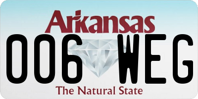 AR license plate 006WEG