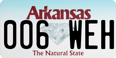 AR license plate 006WEH