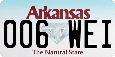 AR license plate 006WEI