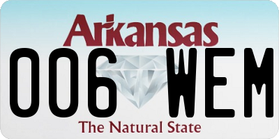 AR license plate 006WEM