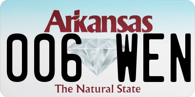 AR license plate 006WEN