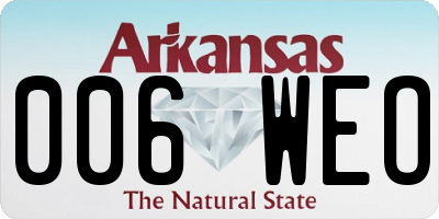 AR license plate 006WEO