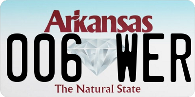 AR license plate 006WER