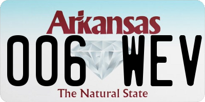 AR license plate 006WEV