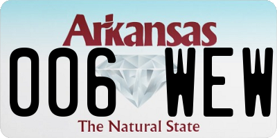 AR license plate 006WEW