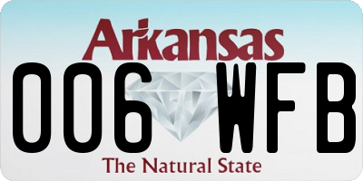 AR license plate 006WFB