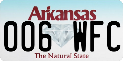 AR license plate 006WFC