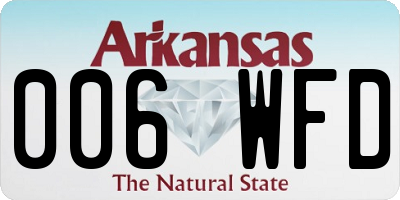 AR license plate 006WFD