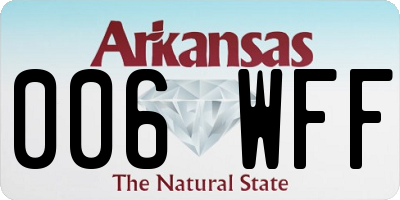AR license plate 006WFF