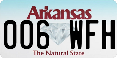 AR license plate 006WFH