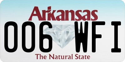 AR license plate 006WFI