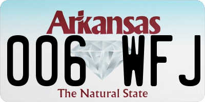 AR license plate 006WFJ