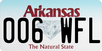 AR license plate 006WFL