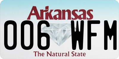 AR license plate 006WFM
