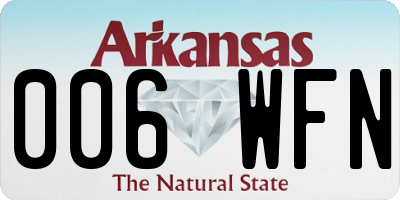 AR license plate 006WFN