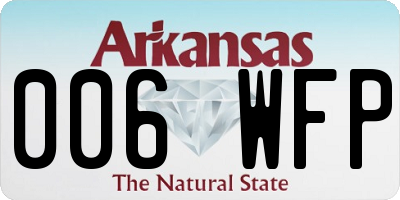 AR license plate 006WFP