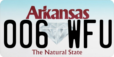 AR license plate 006WFU