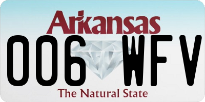 AR license plate 006WFV