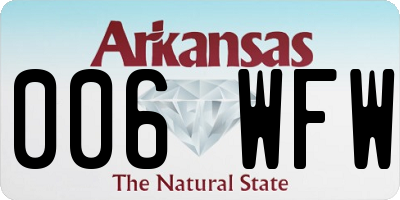 AR license plate 006WFW