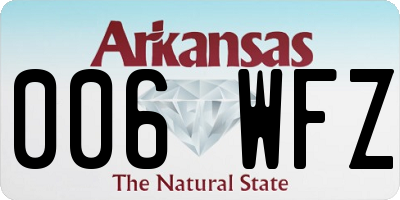 AR license plate 006WFZ