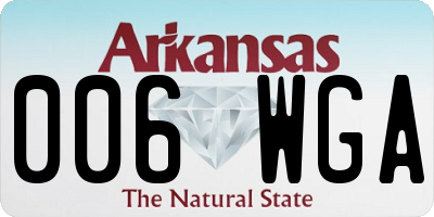 AR license plate 006WGA