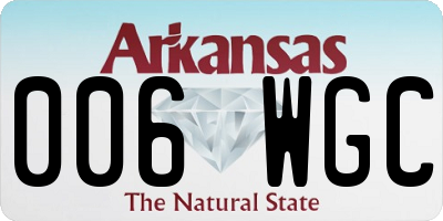 AR license plate 006WGC