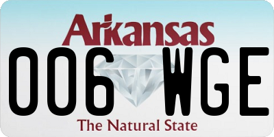 AR license plate 006WGE