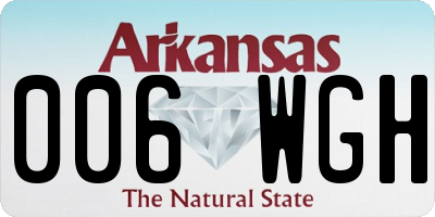 AR license plate 006WGH