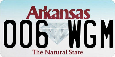 AR license plate 006WGM