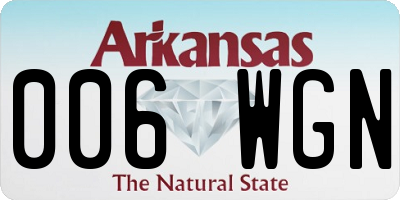 AR license plate 006WGN