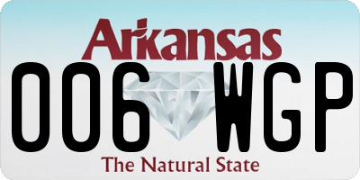 AR license plate 006WGP