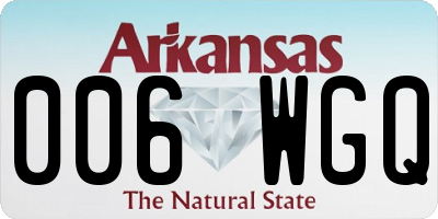 AR license plate 006WGQ